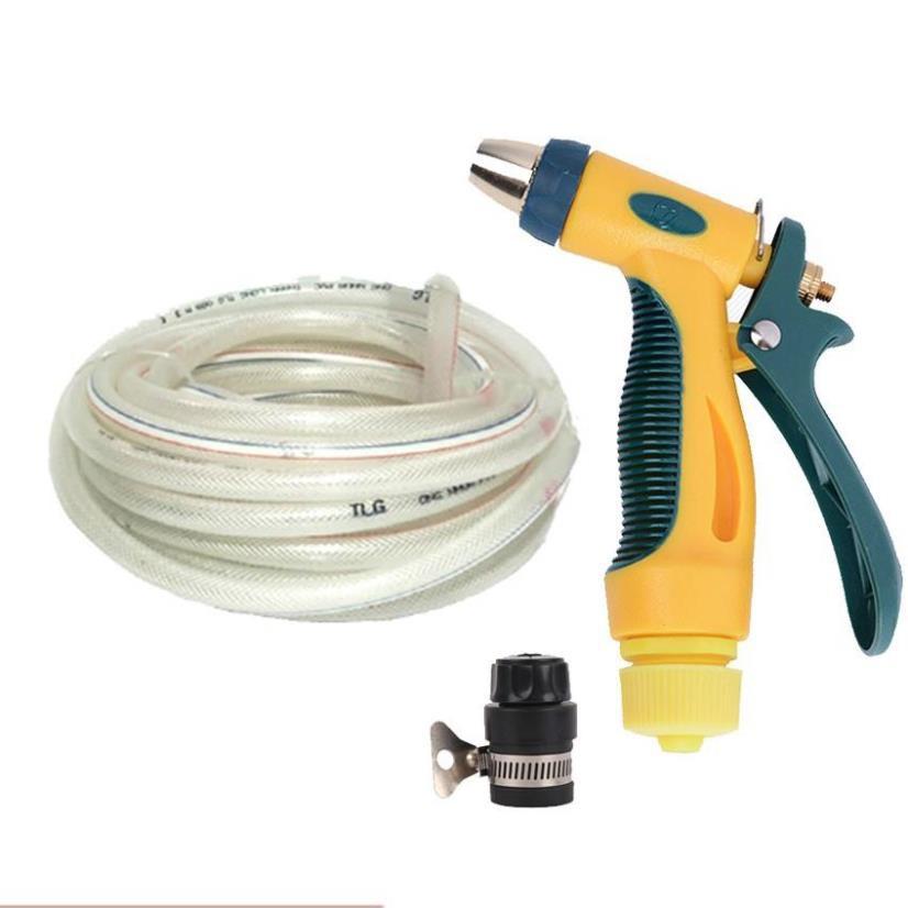 Bộ dây vòi xịt nước rửa xe,tưới cây tăng áp 3 lần 7-10m