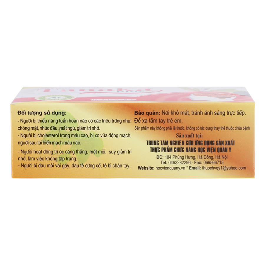 Bộ 2 Hộp Thực Phẩm Chức Năng Hoạt Huyết An Thần Tanaka Plus Học Viện Quân Y