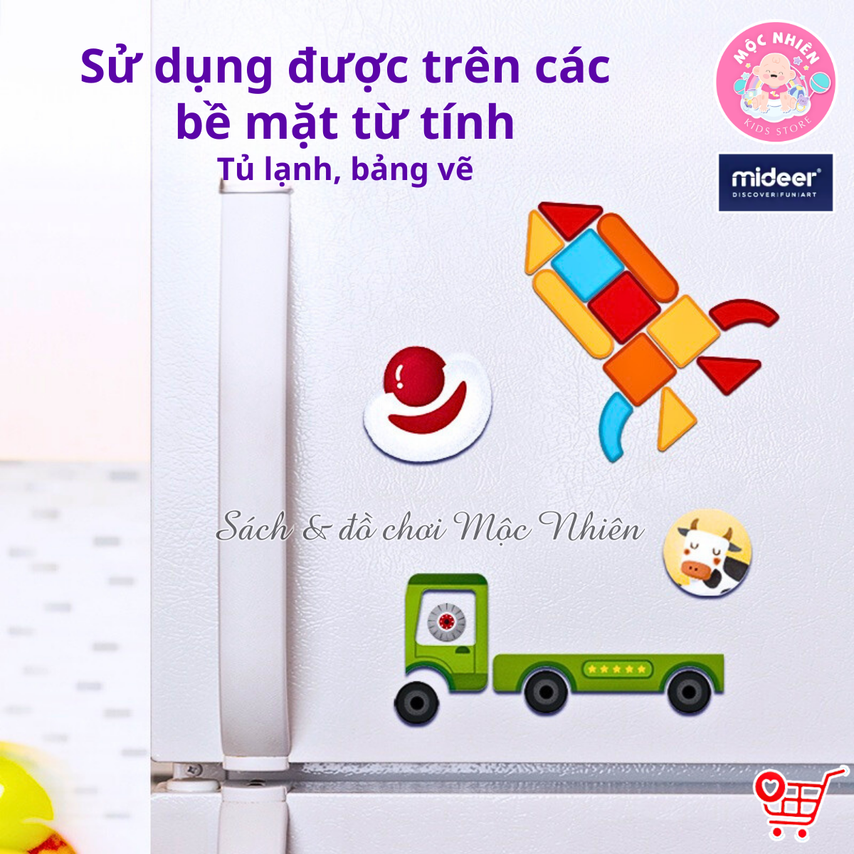 Đồ Chơi Xếp Hình Nam Châm Sáng Tạo Phiên Bản Mới Bao Gồm Trò Chơi BoardGame - Mideer Magnets Toys