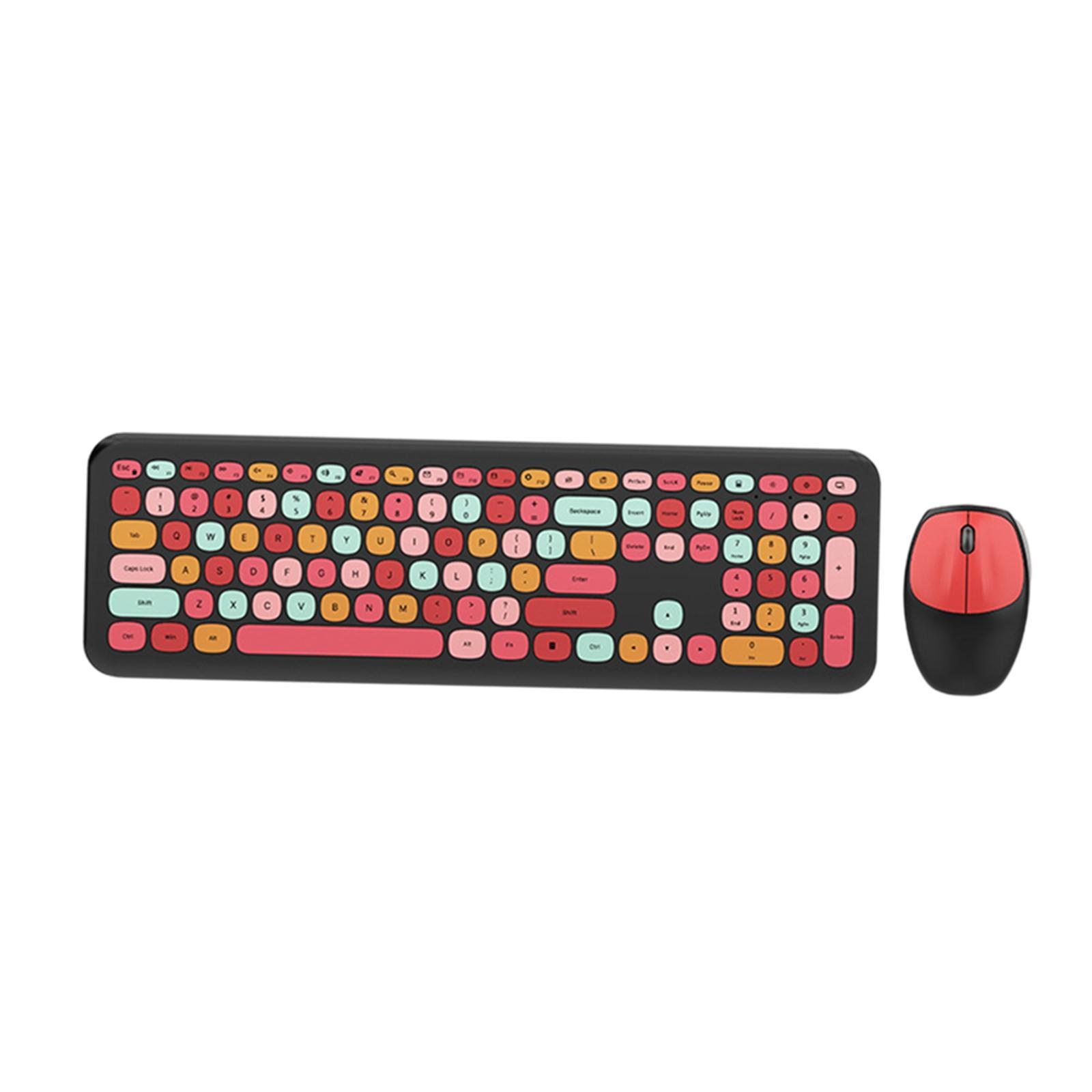 Mini Multi-Colour Wireless 2.4G Keyboard Mouse Set for Computer