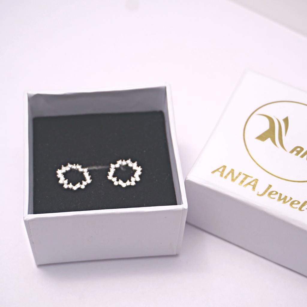 Bông tai bạc ATJ9085 , hoa tai nữ huyền thoại biển xanh ANTA Jewelry