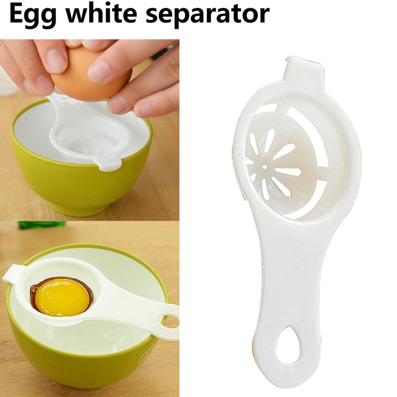 Bộ 2 dụng cụ tách lòng đỏ, lòng trắng trứng gà thông minh, lọc lòng đỏ trứng có thiết kế nhỏ gọn, hỗ trợ làm bếp nhanh hơn - màu trắng