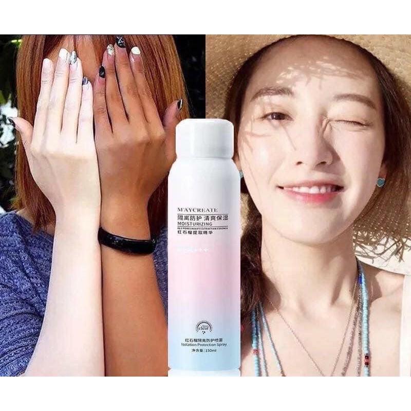 Chai Xịt Chống Nắng Và Trắng Da Maycreate Hàng Nội Địa Cao Cấp