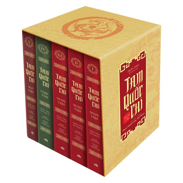 (Boxset bìa mềm 5 tập) TAM QUỐC CHÍ - Trần Thọ - Bùi Thông dịch - Phạm Thành Long hiệu đính - (bìa mềm)