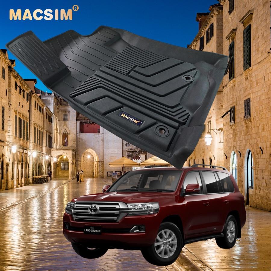 Thảm lót sàn xe ô tô Toyota Prado 2009 - đến nay nhãn hiệu Macsim - chất liệu nhựa TPE đúc khuôn cao cấp - màu đen