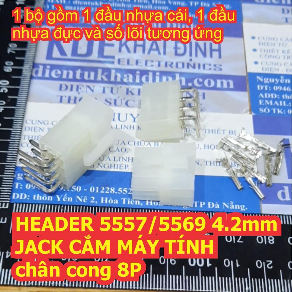 BỘ RỜI ĐẦU NHỰA ĐỰC, CÁI, LÕI SẮT ĐẦU NỐI HEADER 5557/5569 4.2mm JACK CẮM MÁY TÍNH chân cong các loại 2P ~ 10P kde6430