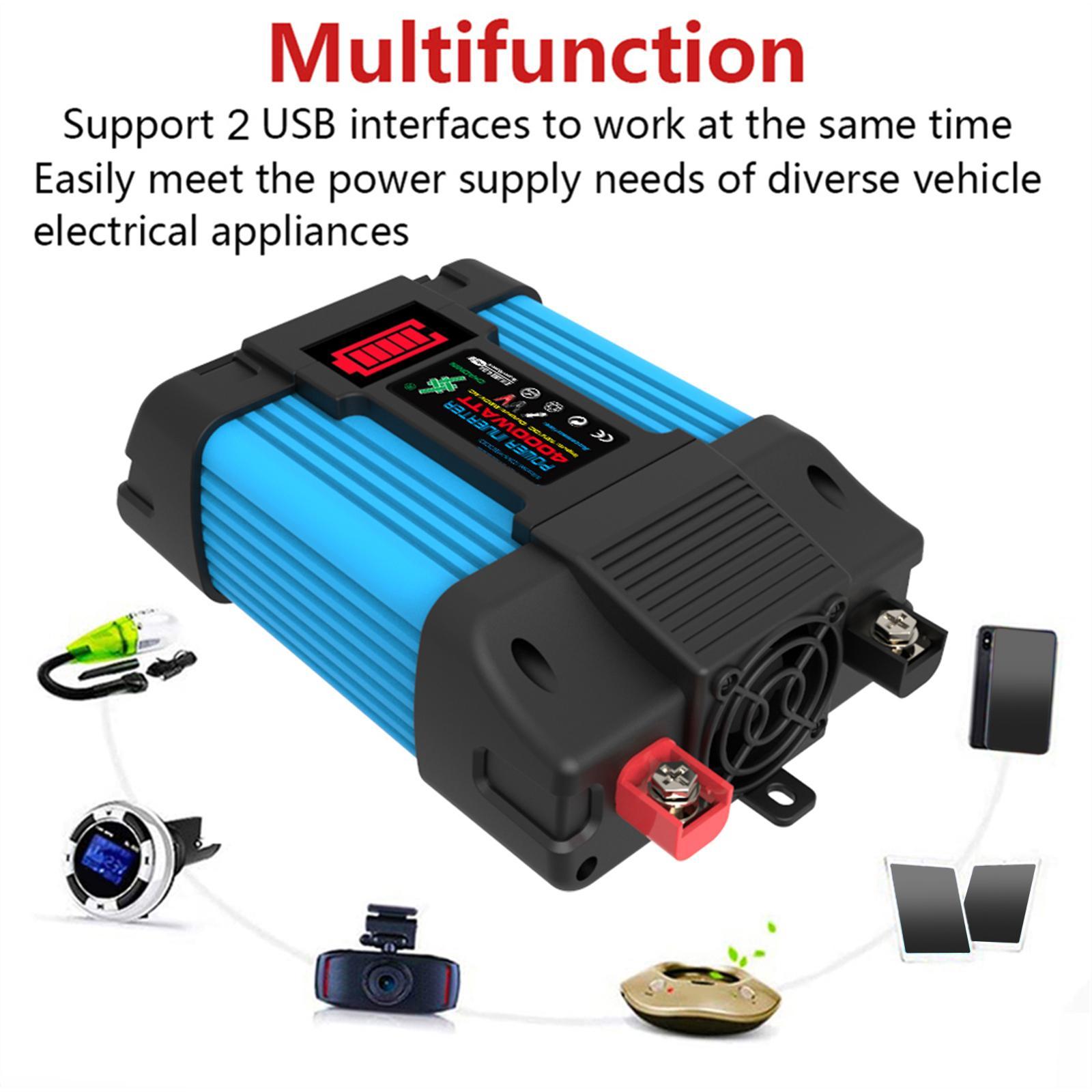 Car Power Inverter Car Plug Inverter Adapter with Cigarette Lighter Fit for Car Truck