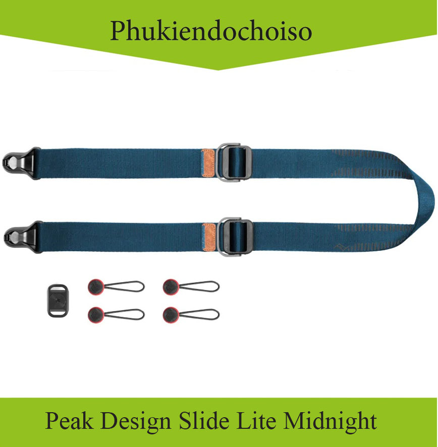 Dây máy ảnh Peak Design Slide Lite Midnight (màu xanh tím than), Hàng chính hãng