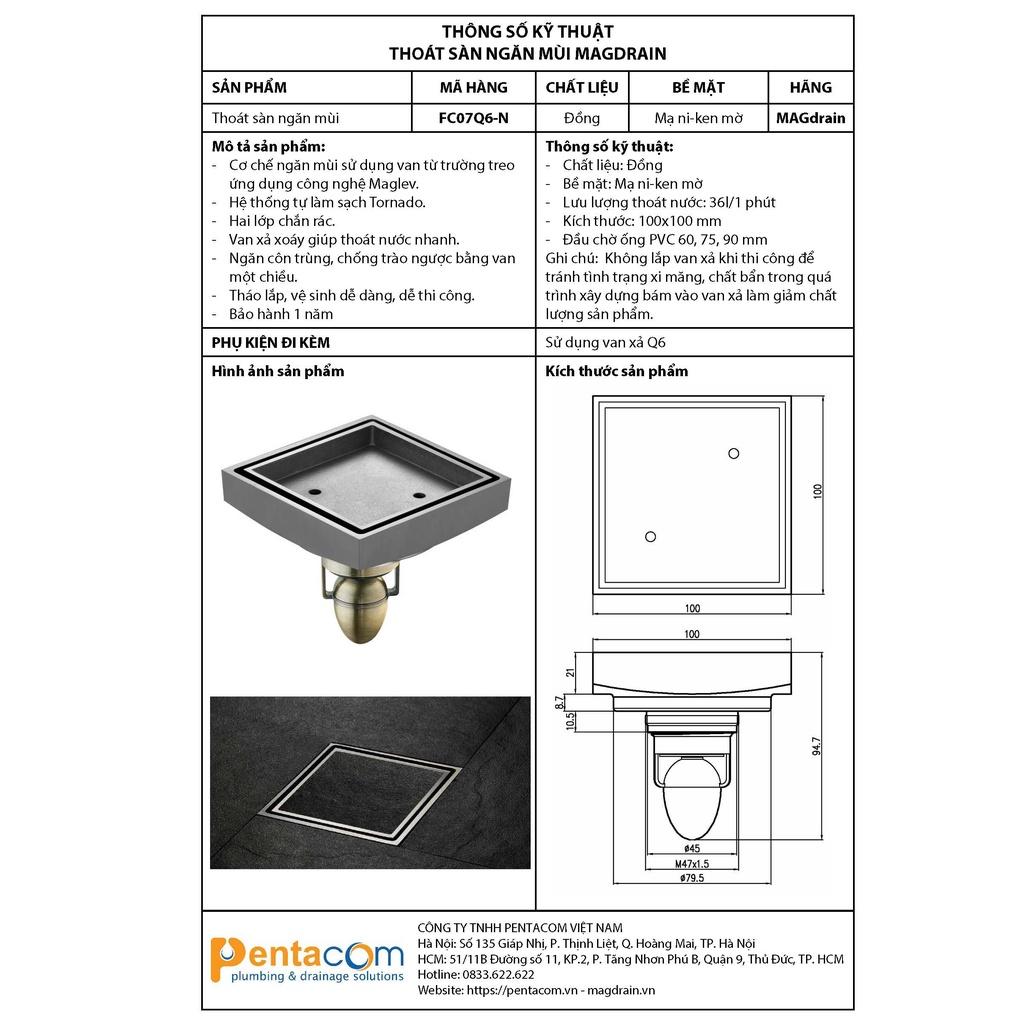THOÁT SÀN NGĂN MÙI MAGDRAIN FC07Q6-N