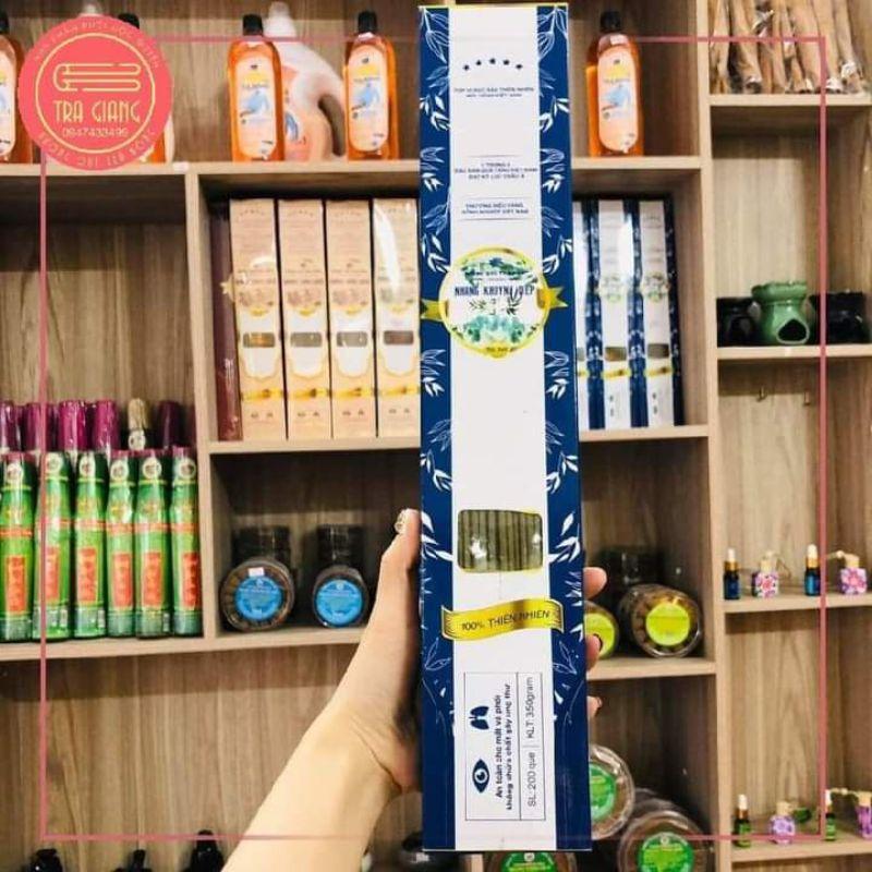 NHANG KHUYNH DIỆP SẠCH/HỘP 200NÉN/DÀI 30CM/THƠM DỊU NHẸ/ KHÔNG ĐEN TRẦN