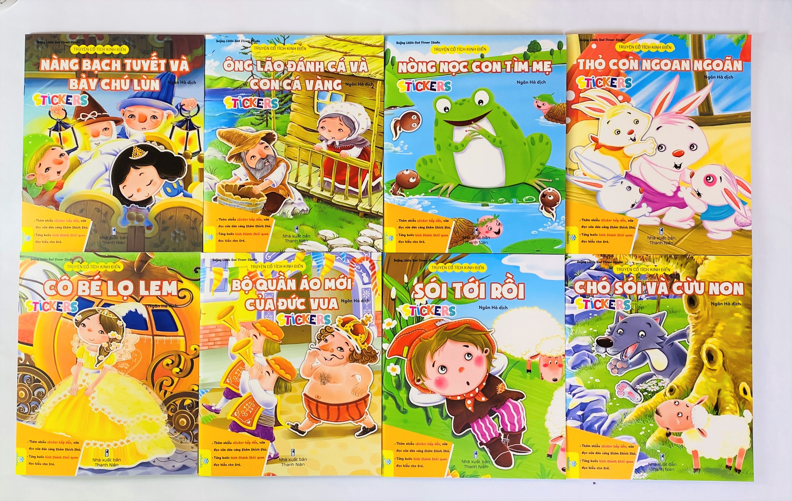 Sách - Combo 8 Cuốn Truyện Cổ Tích Kinh Điển Stickers - Ndbooks