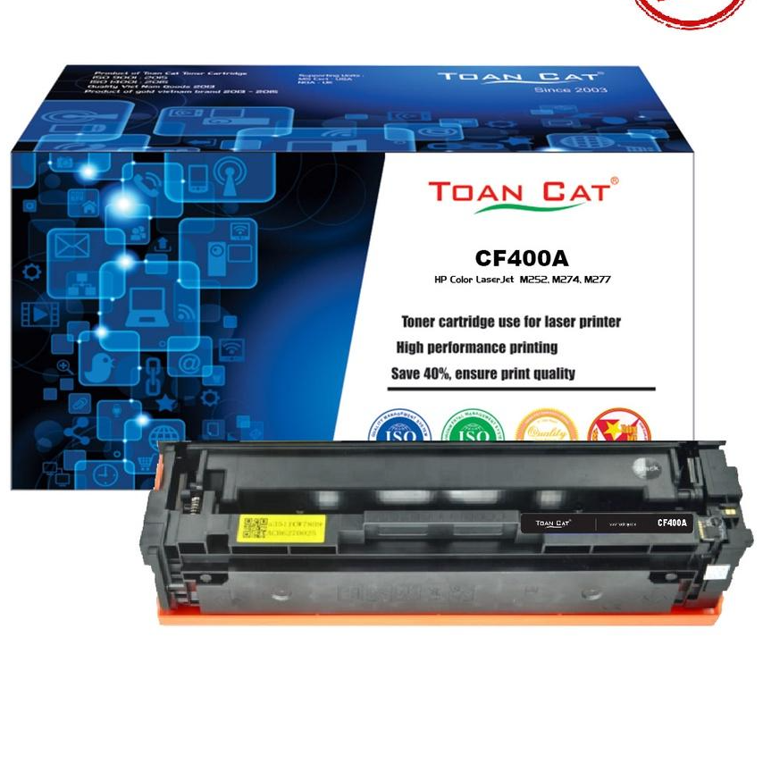 Hộp mực in Toàn Cát CF400A - CF401A - CF402A - CF403A dùng cho máy in HP Color LaserJet M252, M274, M277 - HÀNG CHÍNH HÃNG