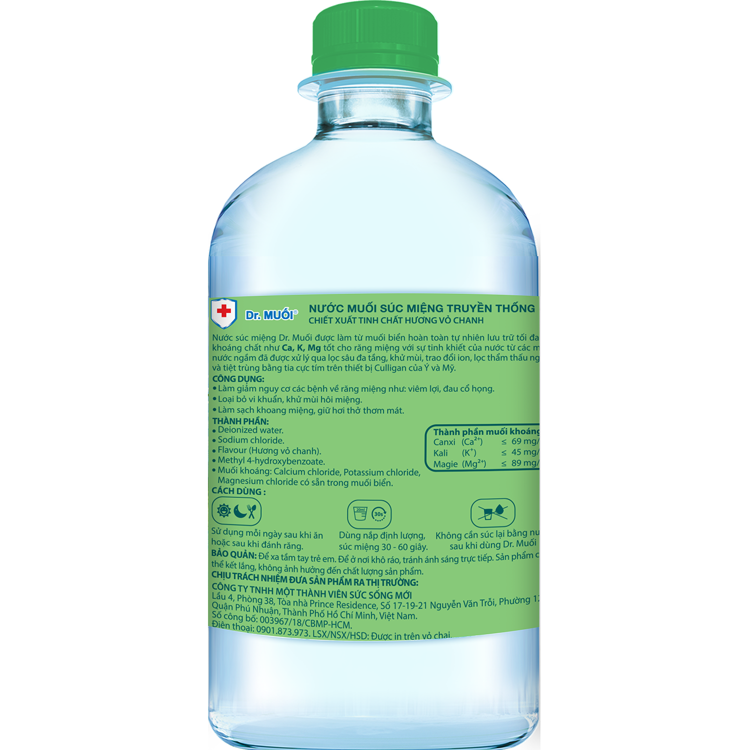 Nước Súc Miệng Dr. Muối Hương Vỏ Chanh 500ml