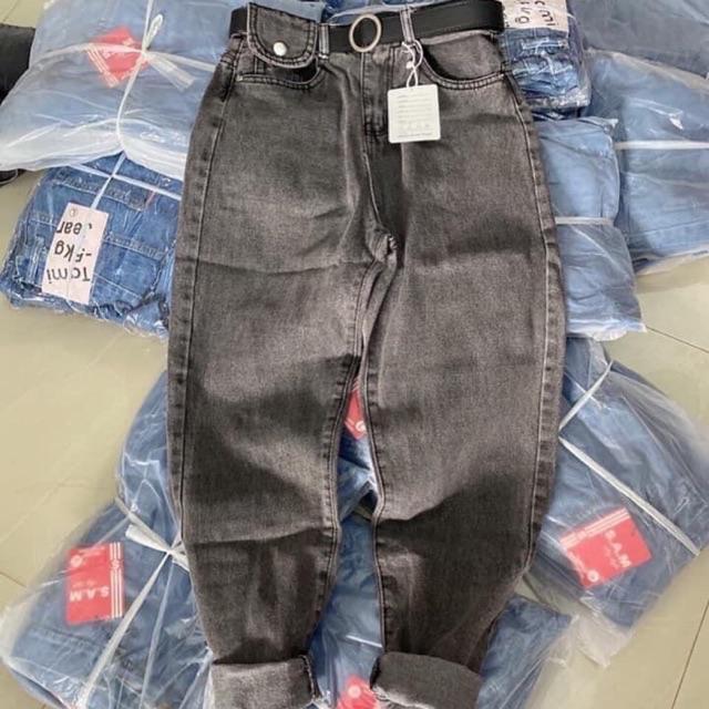 Quần Baggy Jeans lưng cao túi kiểu