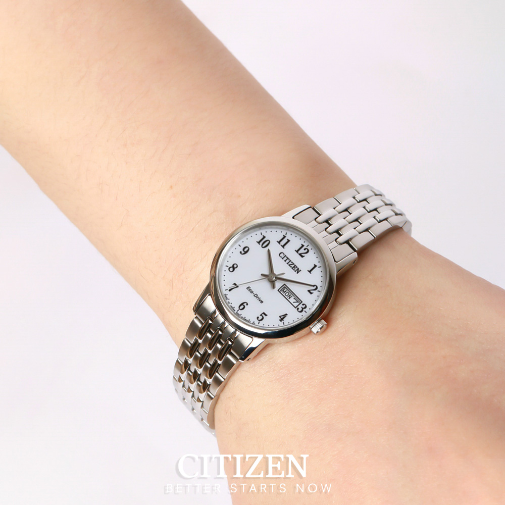 Đồng Hồ Nữ Citizen Dây Thép Không Gỉ EW3250-53A - Mặt Trắng (Sapphire)