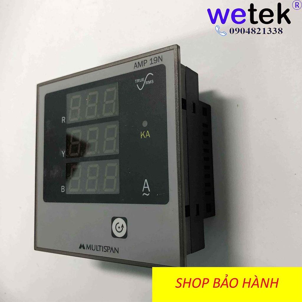 Mutltispan AMP-19N, Đồng hồ đo Dòng 3 pha, hiển thị LED đồng thời, gắn mặt cánh tủ, cấp chính xác 0.5