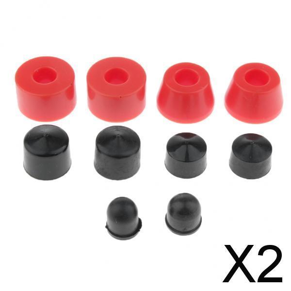2x10pcs Skateboard Longboard Truck Bushings Pivot Cups Set Red 85AA