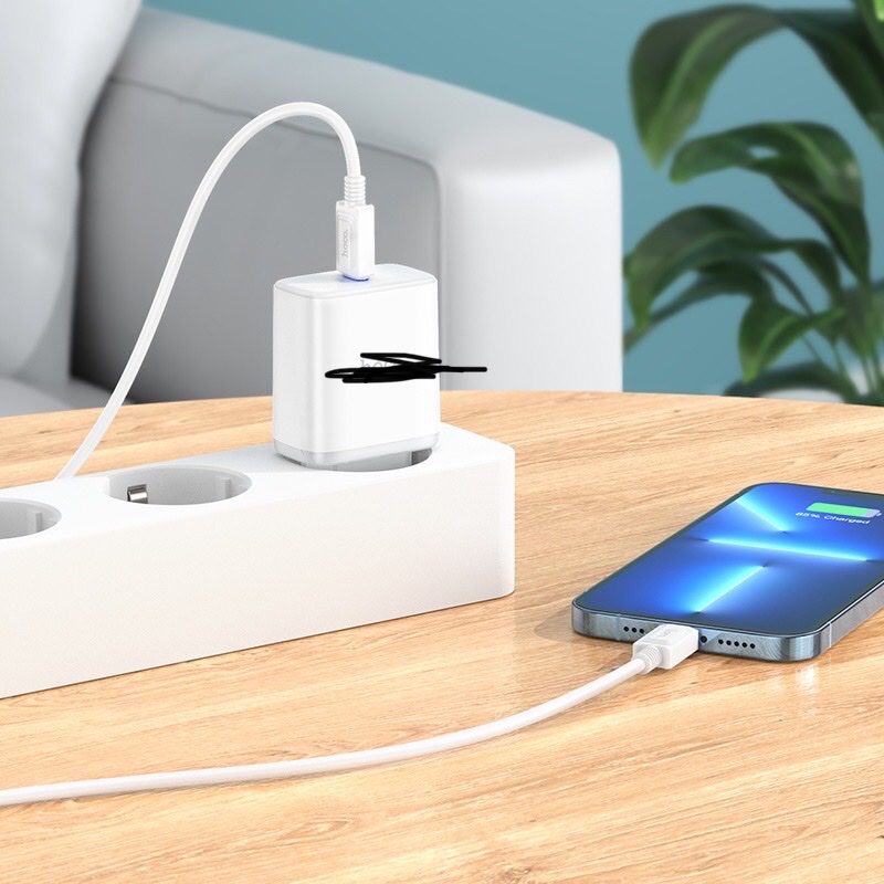 Phụ kiện điện thoại - Cóc sạc nhanh C73 -12W -2.4A với 2 cổng sạc và dây sạc dài 1M an toàn và tiện lợi -Hàng nhập khẩu