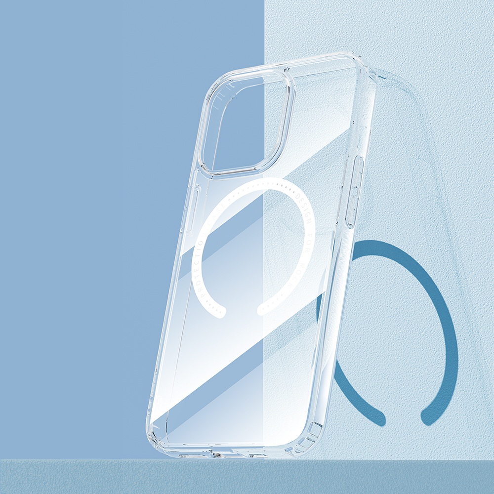 Ốp lưng chống sốc trong suốt hỗ trợ sạc Maqsafe cho iPhone 14 Pro Max hiệu Rock Protection Maqsafe Magetic Case - hàng nhập khẩu