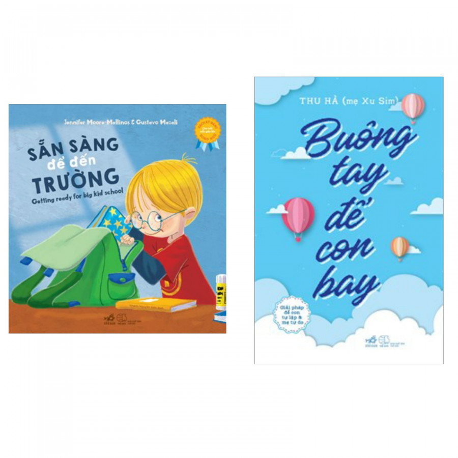 Combo sách giúp con tự lập : Sắn sàng để đến trường + Buông tay để con bay - Tặng kèm bookmark Happy Life