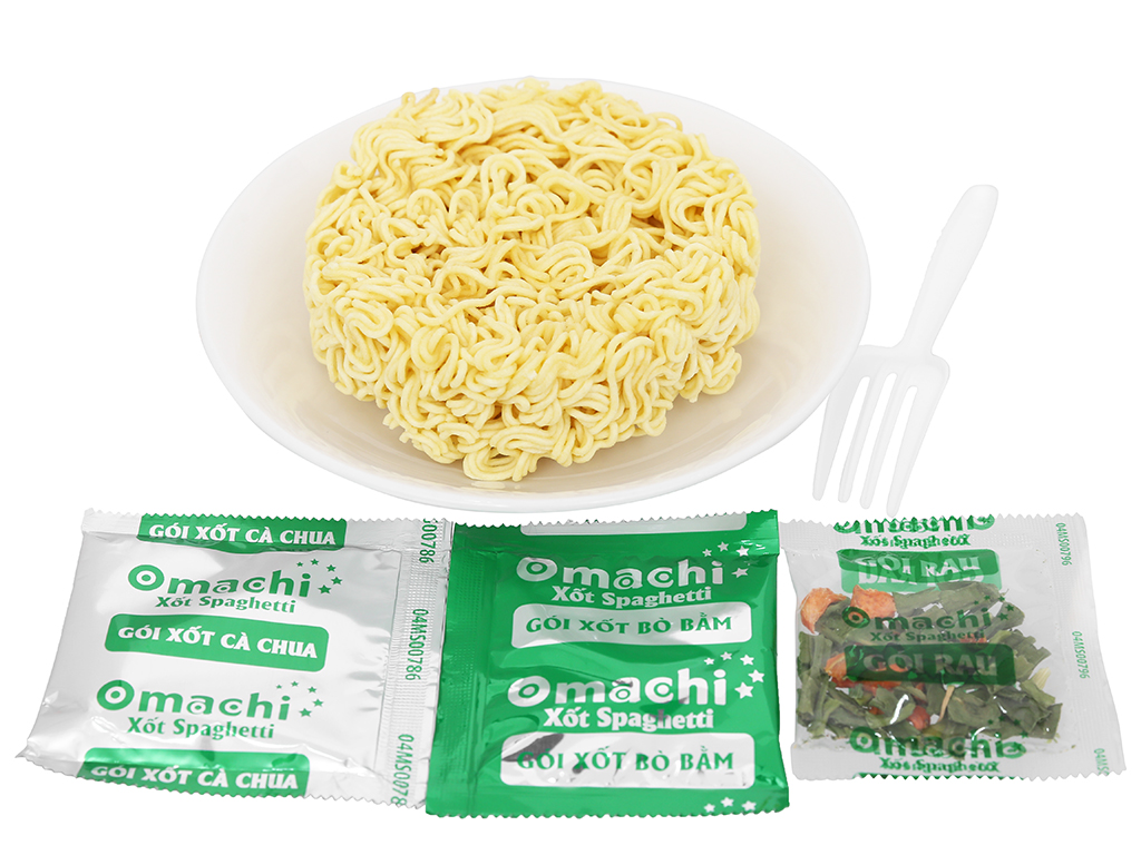 6/6 Thùng 12 hộp mì trộn Omachi xốt Spaghetti 105g