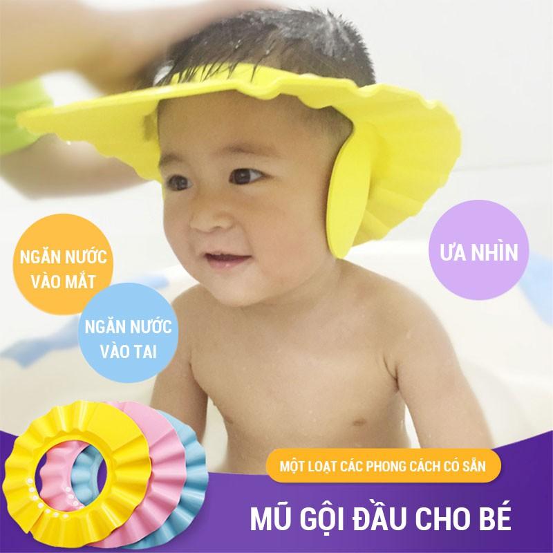 Mũ Gội Đầu Cho Bé Mũ Tắm Chắn Nước Trẻ Em Có Thể Điều Chỉnh