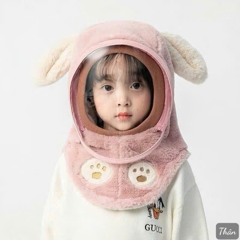 [KoSuyTu] Mũ Lông Cừu Trùm Đầu Mềm Mại Cute Kèm Kính (Có Thể Tháo Rời) 3 in 1 Giữ Ấm Trùm Đầu - Che Tai - Chắn Gió