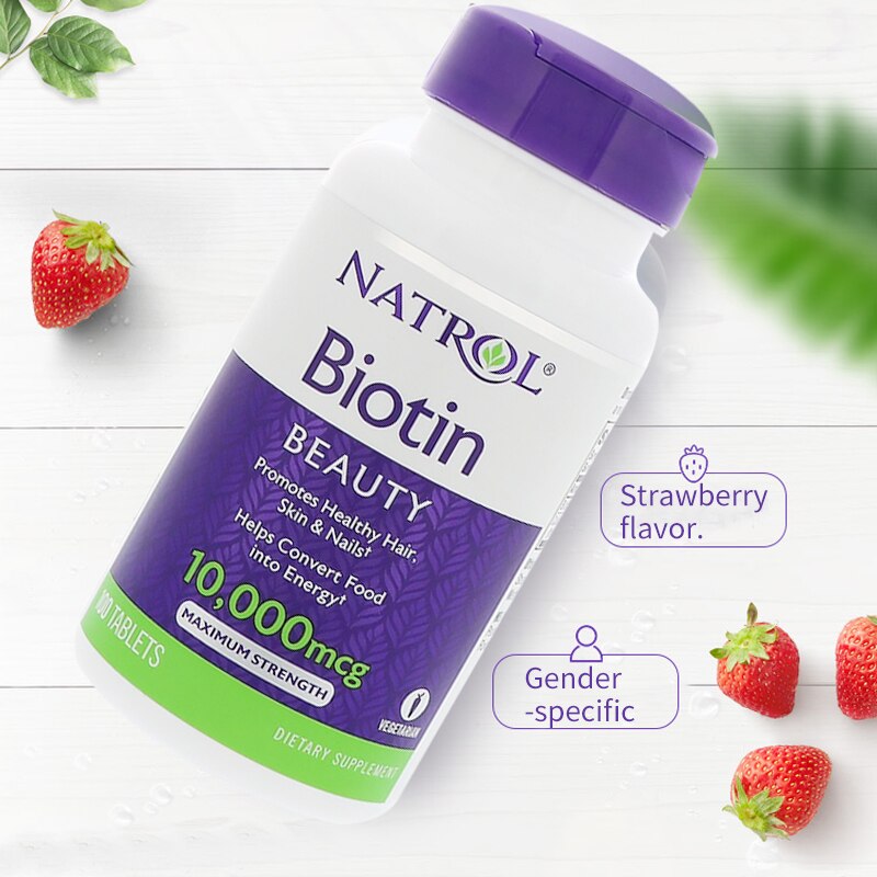 Hỗ trợ mọc tóc Natrol Biotin Beauty giúp tóc mọc nhanh dài, dày hơn, làn da rạng rỡ và móng tay chắc khỏe - OZ Slim Store