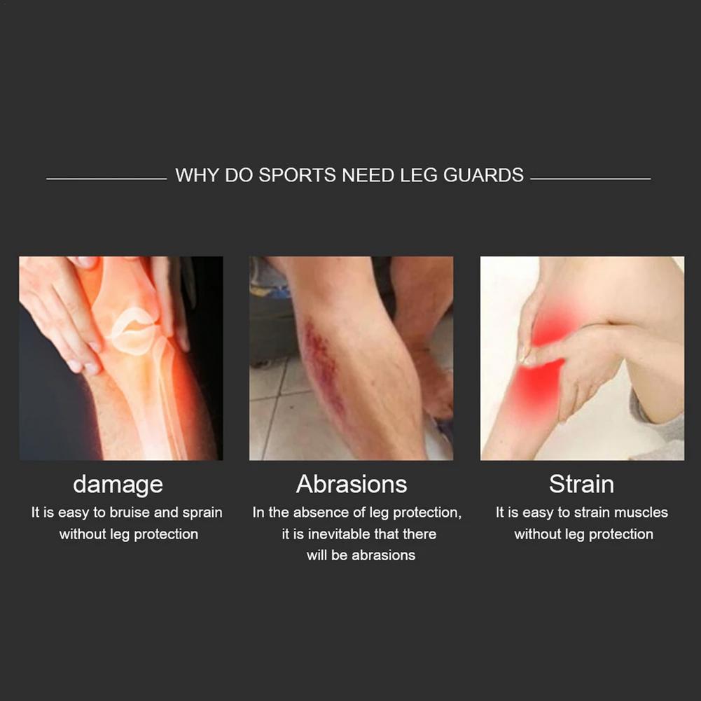 Bóng đá bóng đá bóng đá thể thao ngoài trời Shin Guard Pads Nén Nửa tay áo bảo hộ chân tay áo dài tay Size: XL