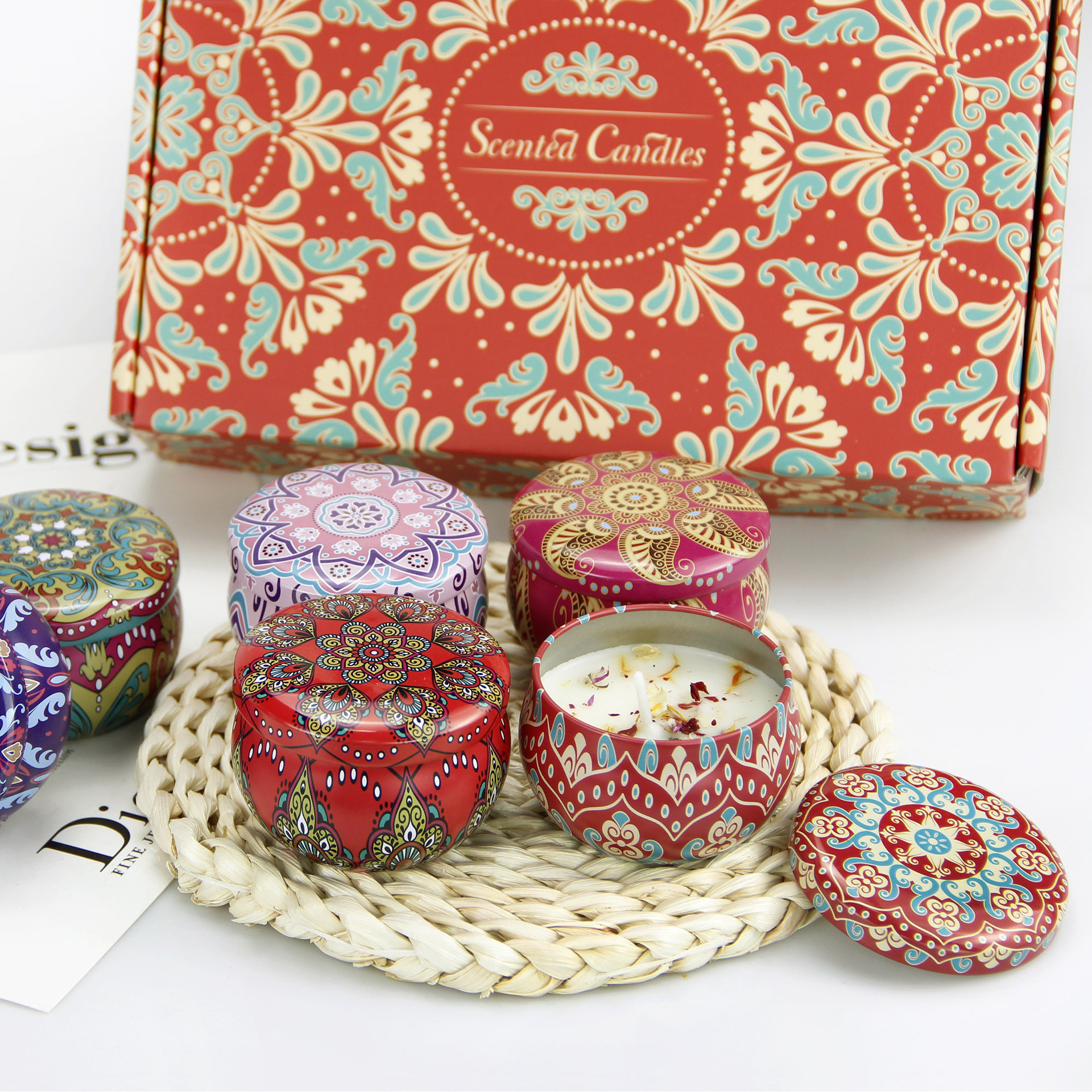 HŨ ĐỰNG NẾN CÓ HỌA TIẾT HOA LÁ, HOA VĂN SINH ĐỘNG BẮT MẮT T.CRAFT HOUSE