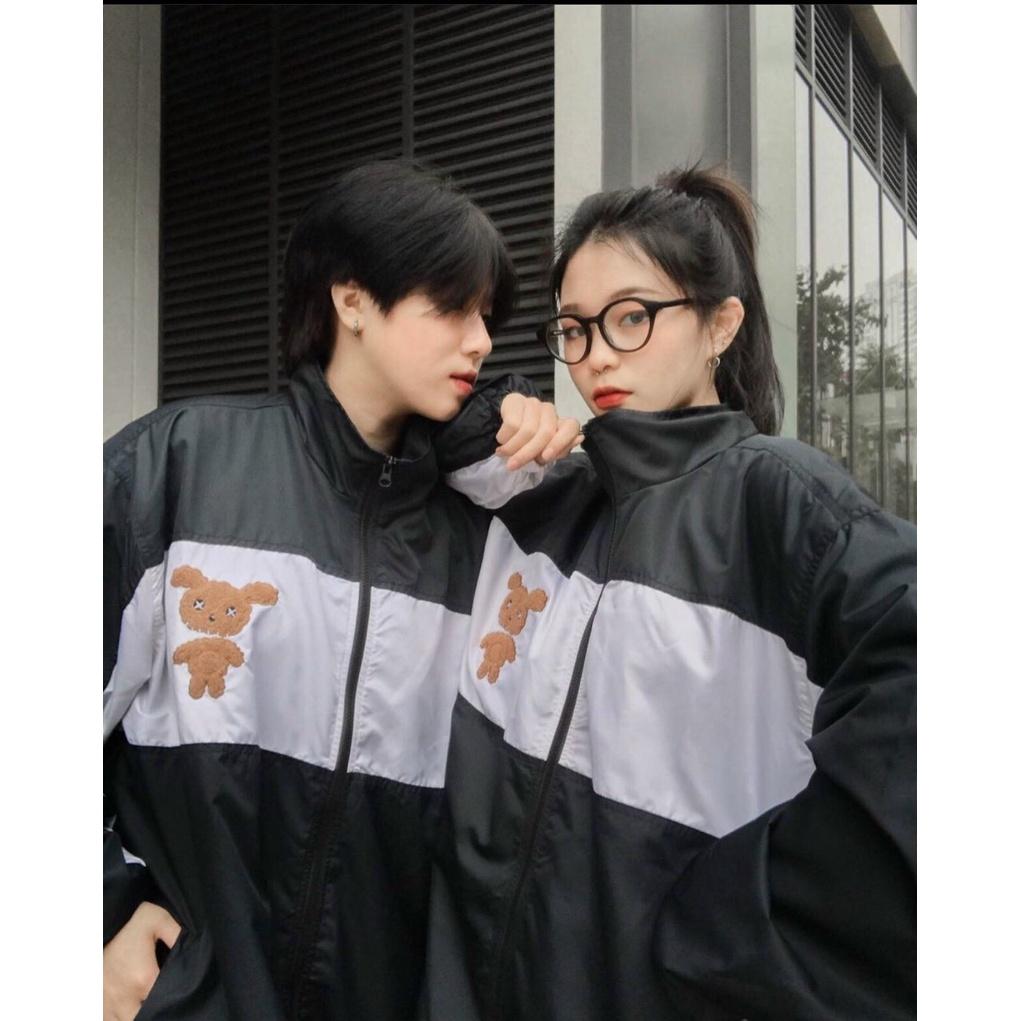 Áo khoác dù unisex form rộng nam nữ IN GẤU, áo khoác cặp,áo khoác gió hàng hiệu Việt Nam cao cấp, chống gió lạnh, giữ ấm cơ thể