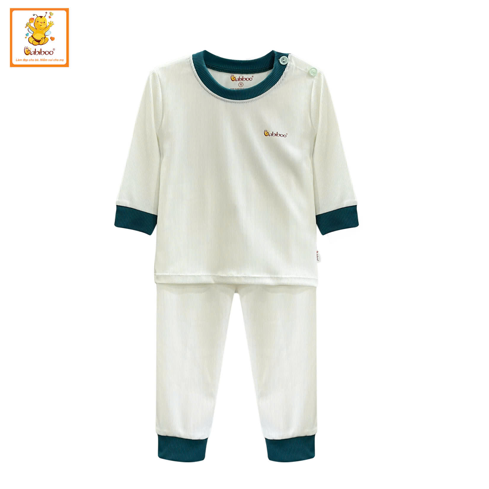 Bộ quần áo cho bé trai bé gái BABIBOO chất Vải Viscose bo gân , êm ái &amp; mềm mịn BTK50