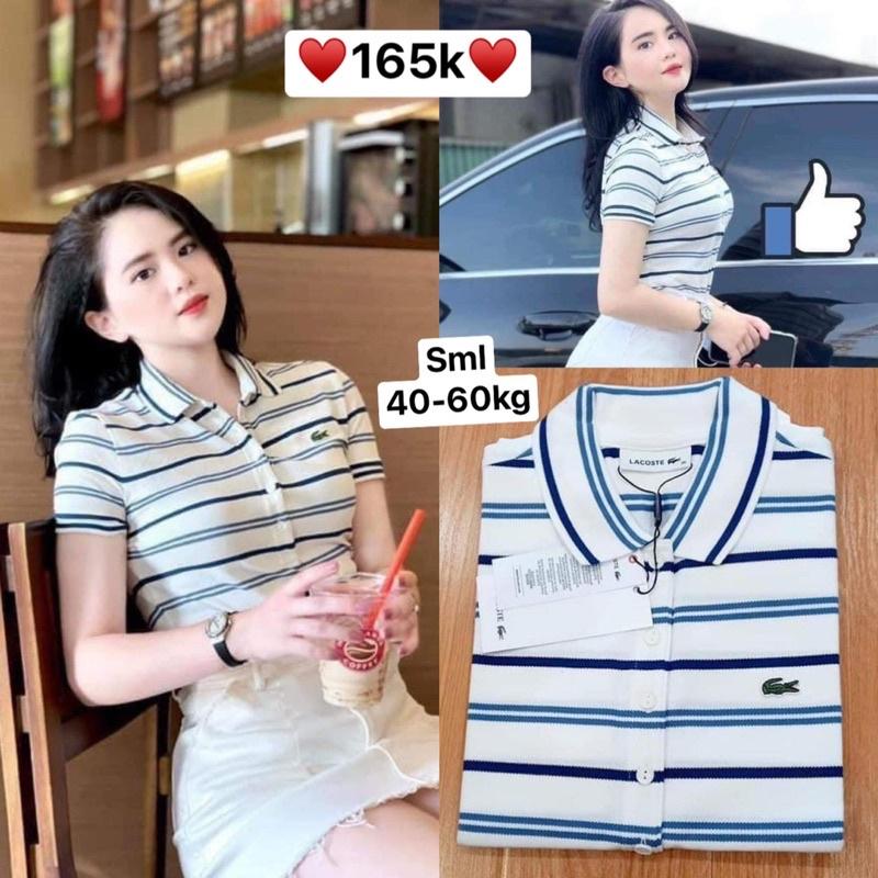 ️Elisa fashion️Áo polo kẻ LCT ngắn tay siêu hót cho nữ hàng đẹp