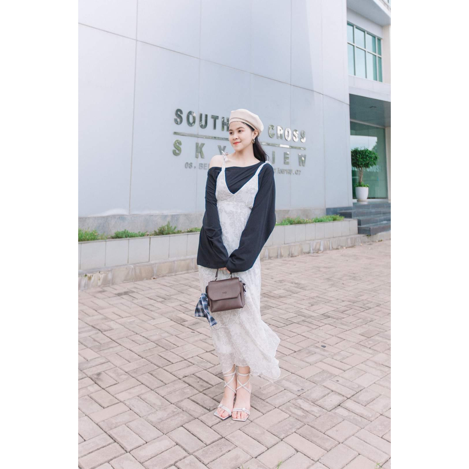 Heylala - Đầm dài voan hoa nhí xinh xắn Hàn Quốc