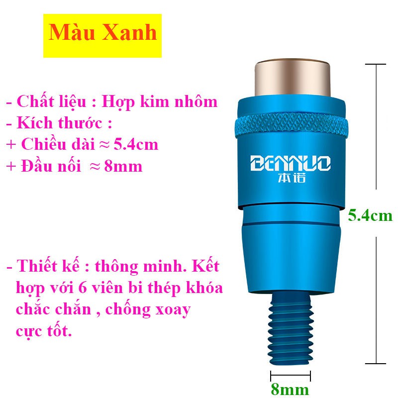 Khớp Nối Cần Câu Đài Câu Đơn Với Vợt Cá Chuyên Dụng Nhanh Chóng Bennou DCC13