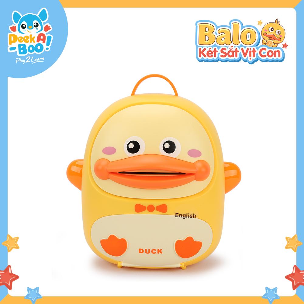 Đồ Chơi PEEK A BOO Đồ Chơi Balo Két Sắt Vịt Con Cho Bé-Vàng PAB023Y