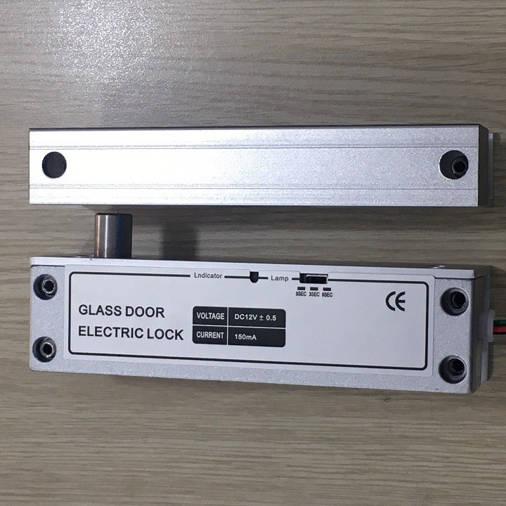Khóa chốt rơi cửa kính cường lực - Chốt khóa cửa điện từ gắn cửa kính SG-L04B12 ( Hàng nhập khẩu)