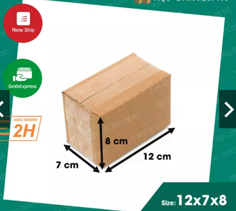 Combo 20 hộp carton Juno Sofa KT 12x7x8 cm thùng giấy cod gói hàng, hộp bìa carton đóng hàng giá rẻ