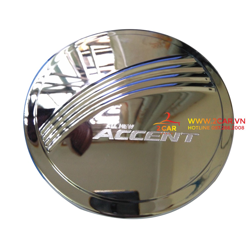 Ốp nắp xăng xe Hyundai Accent 2018- 2020- 2021- 2022 mạ crom sáng bóng