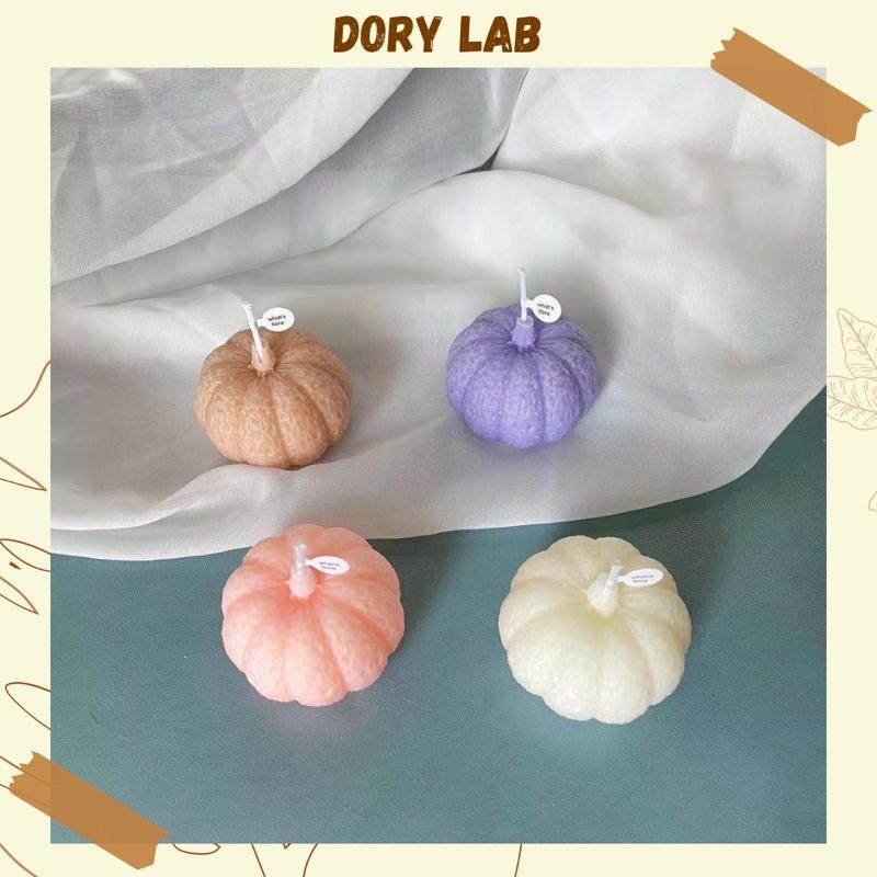 Nến Thơm Handmade Quả Bí Ngô Nhiều Màu Không Khói, Phụ Kiện Decor - Dory Lab