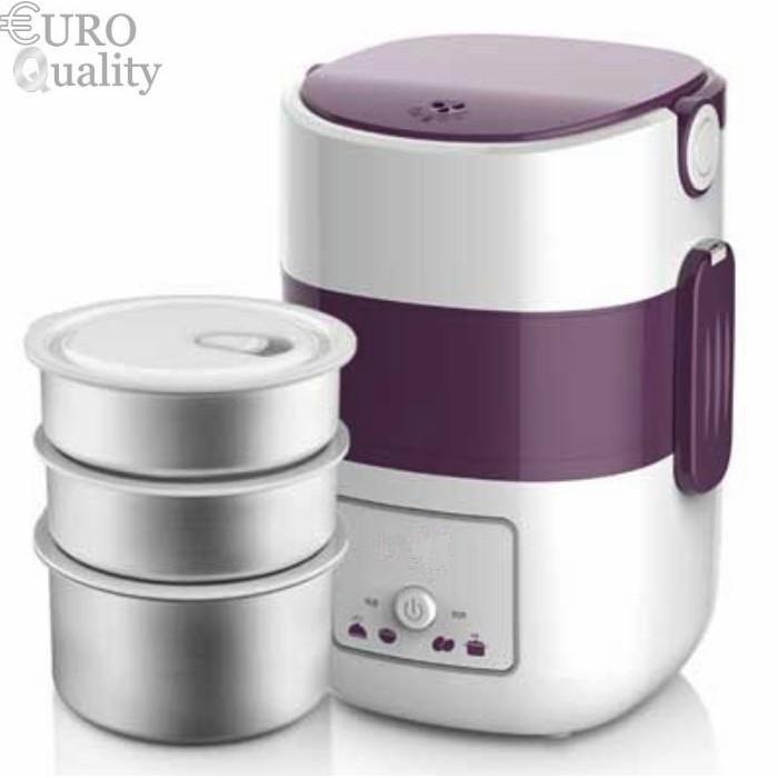 Hộp cơm điện hâm nóng và hỗ trợ nấu thức ăn 3 tầng