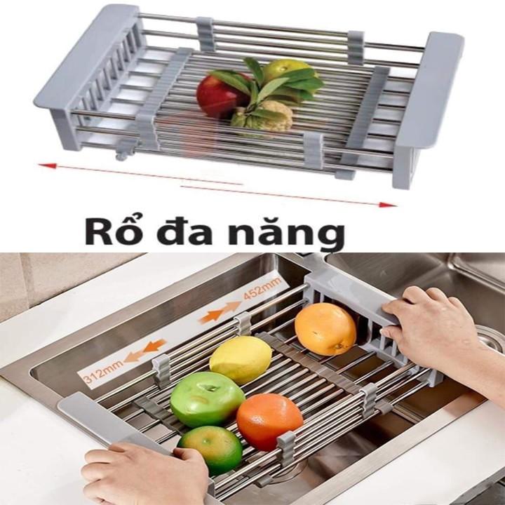 Kệ Co Giãn Đa Năng Để Chậu Rửa Chén, rửa rau củ Cao Cấp Br00356