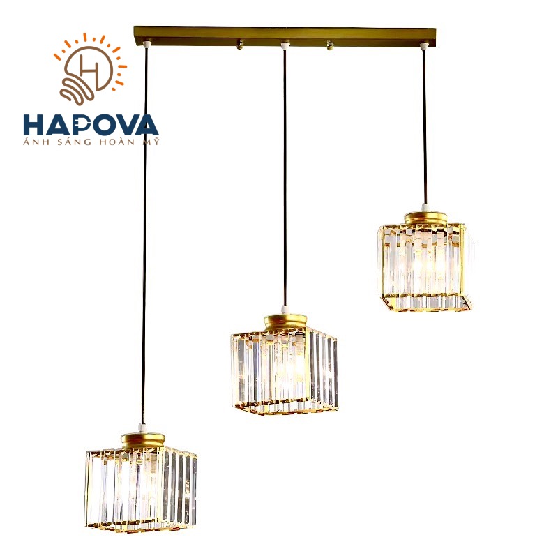 Bộ 03 Đèn thả trần trang trí pha lê HAPOVA DT 9575/3