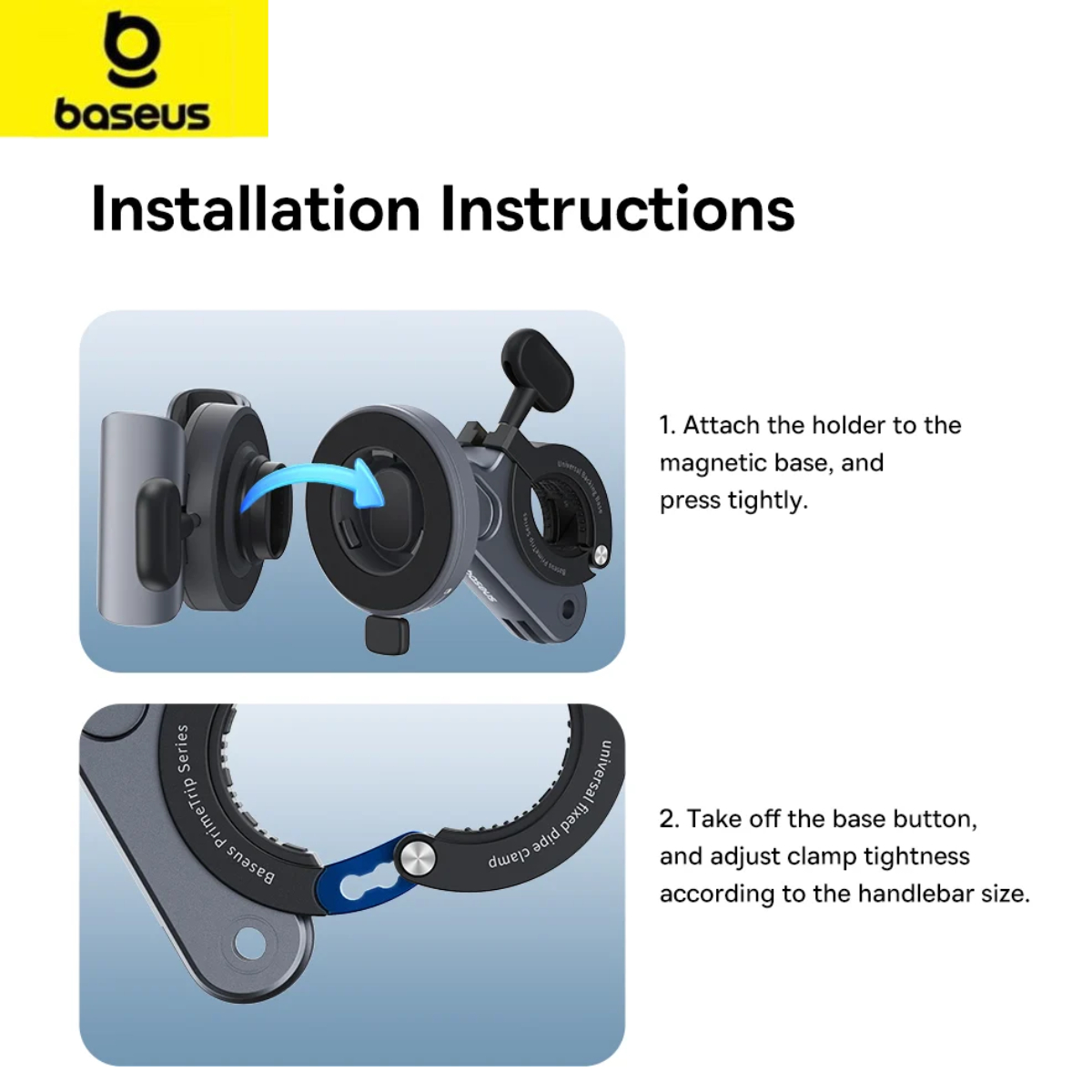 Giá đỡ điện thoại Baseus primetrip series magnetic bike phone holder- hàng chính hãng