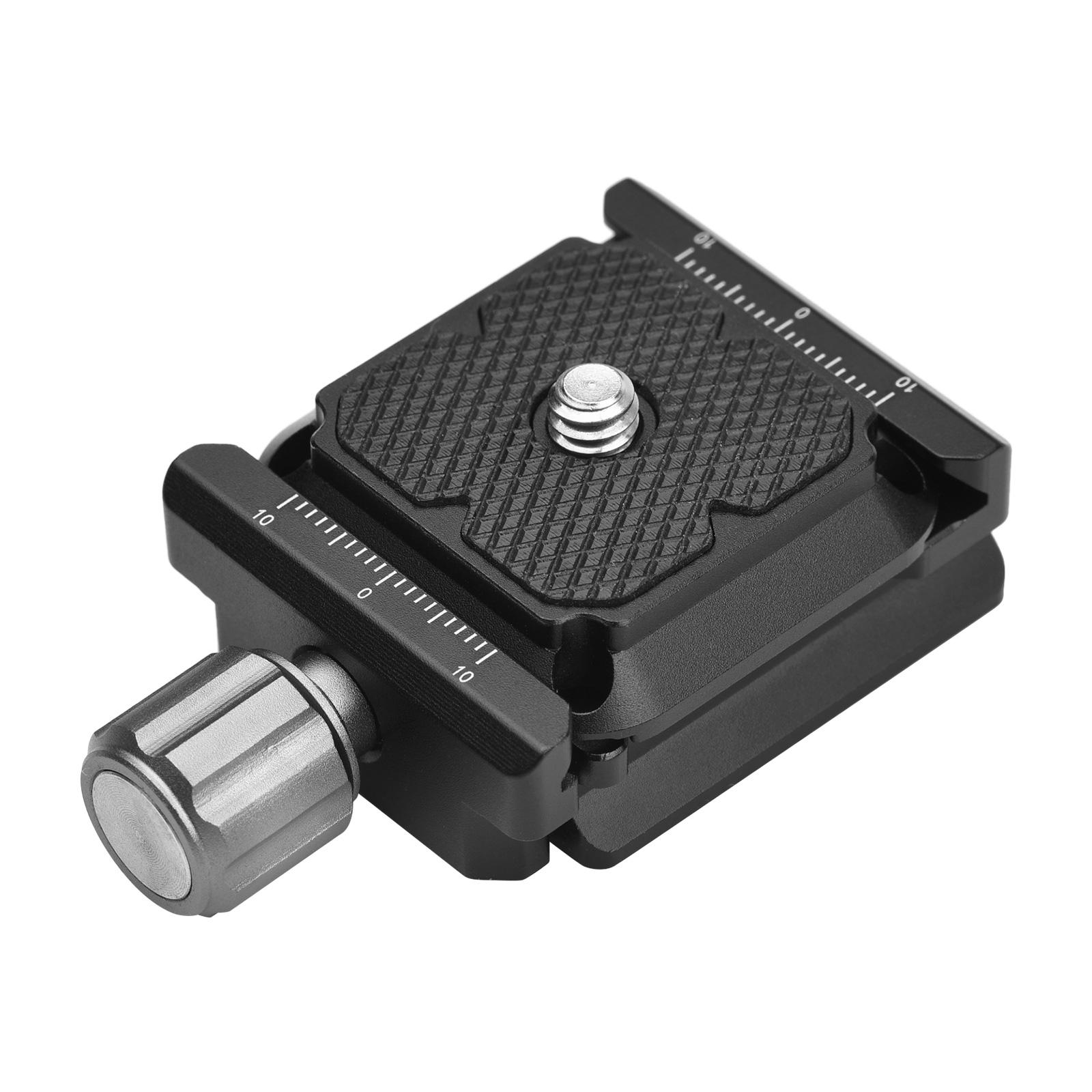 Quick Release Plate Clamp Adapter with QR Plate 1/4 Inch Screw Connector for with Bottom 1/4 Inch & 3/8 Inch Screw Hole