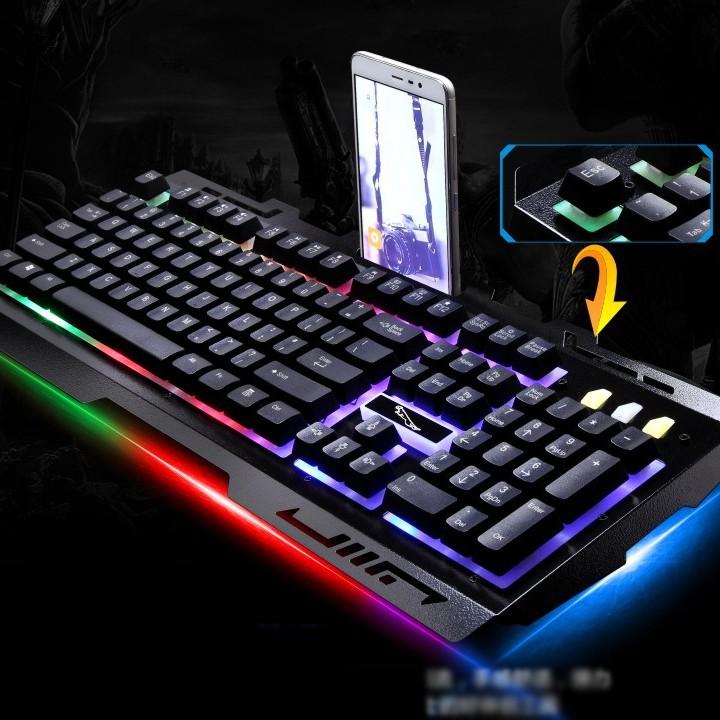 Combo Bàn Phím Giả Cơ G700 + Chuột có dây Chuyên Game V2 + Tặng Kèm Tấm Lót Chuột