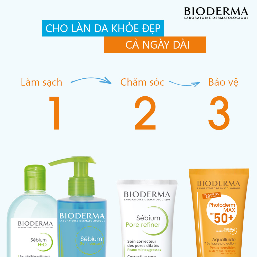 Nước Tẩy Trang Dành Cho Da Dầu Mụn Bioderma Xanh Công Nghệ Micella Sébium H2O 500ml