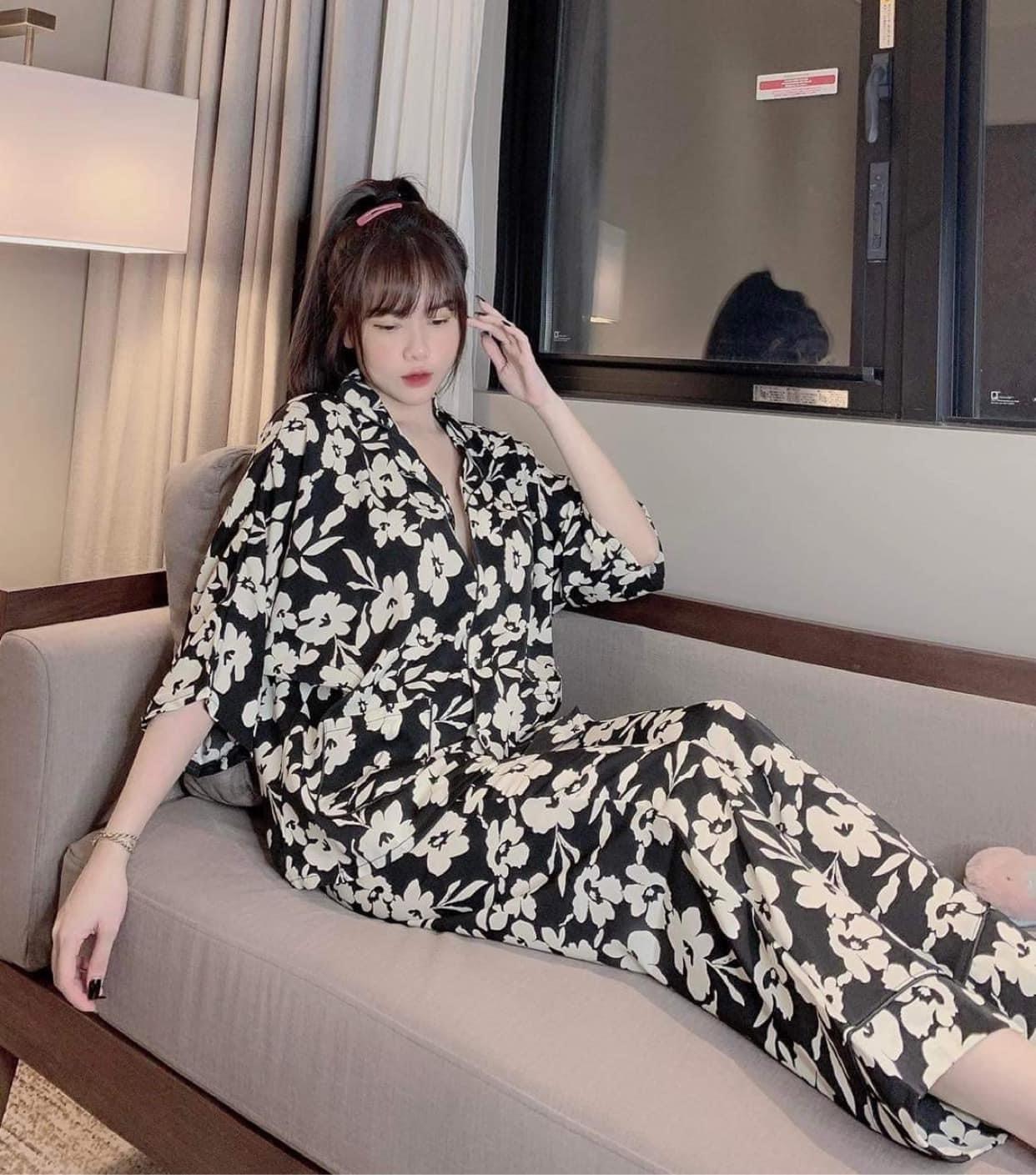Bộ Đồ Ngủ Nữ Pijama - Vải Lụa Mango Loại 1 Cao Cấp