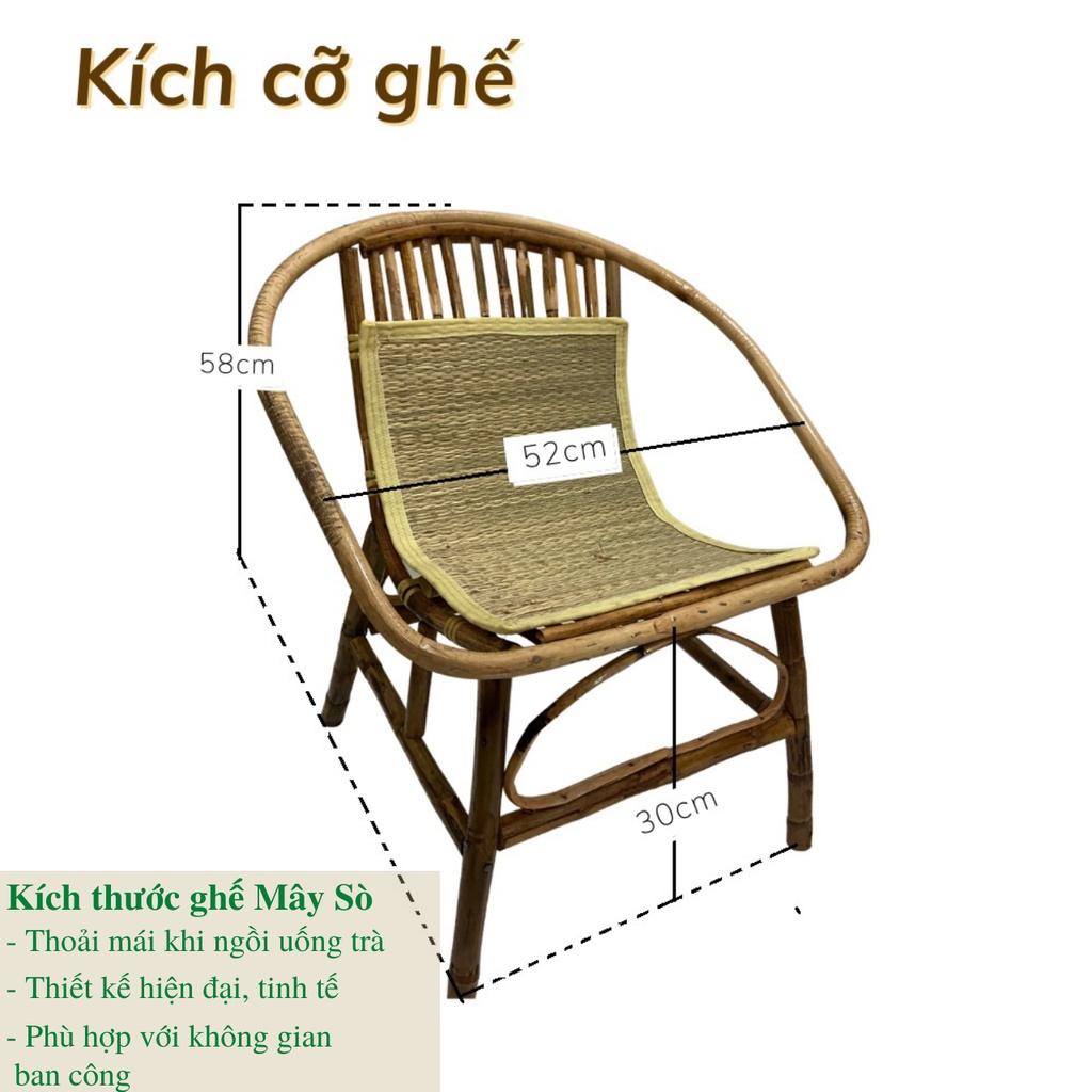 Ghế lười thư giãn mây tre con sò Cao Cấp, trang trí, decor phòng khách, sân vườn, bàn ghế uống trà / HealHomes