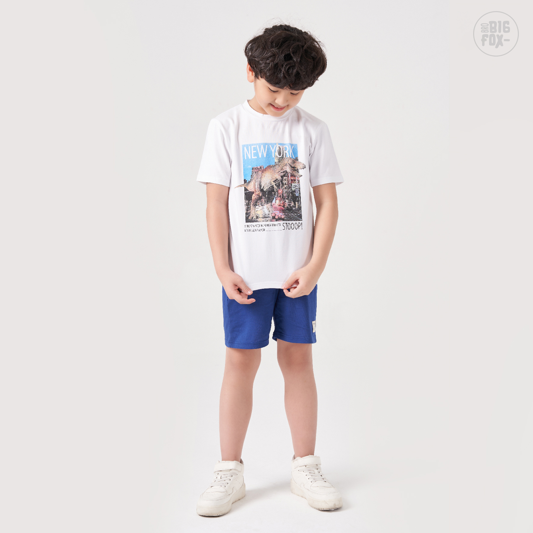 Áo thun bé trai BIGFOX - MISS MEOW size đại, áo cho bé chất cotton phong cách Âu Mỹ in khủng long New York 11 - 40 kg QATE